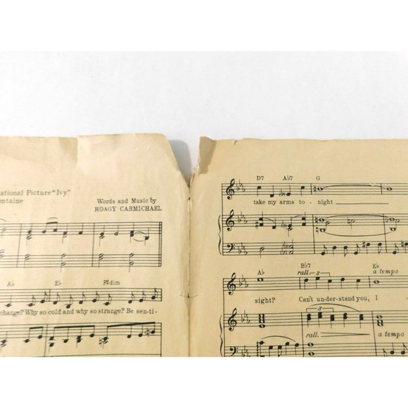 1947 Ivy by Hoagy Carmichael Sheet Music Joan Fontaine Ephemera - Picture 5 of 5